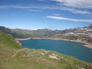 lac de Naret et les 4000 Suisses vus du col Naret