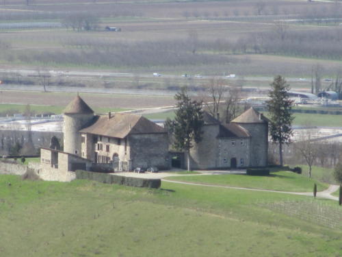 De la tour, on voit bien le Château Bayard